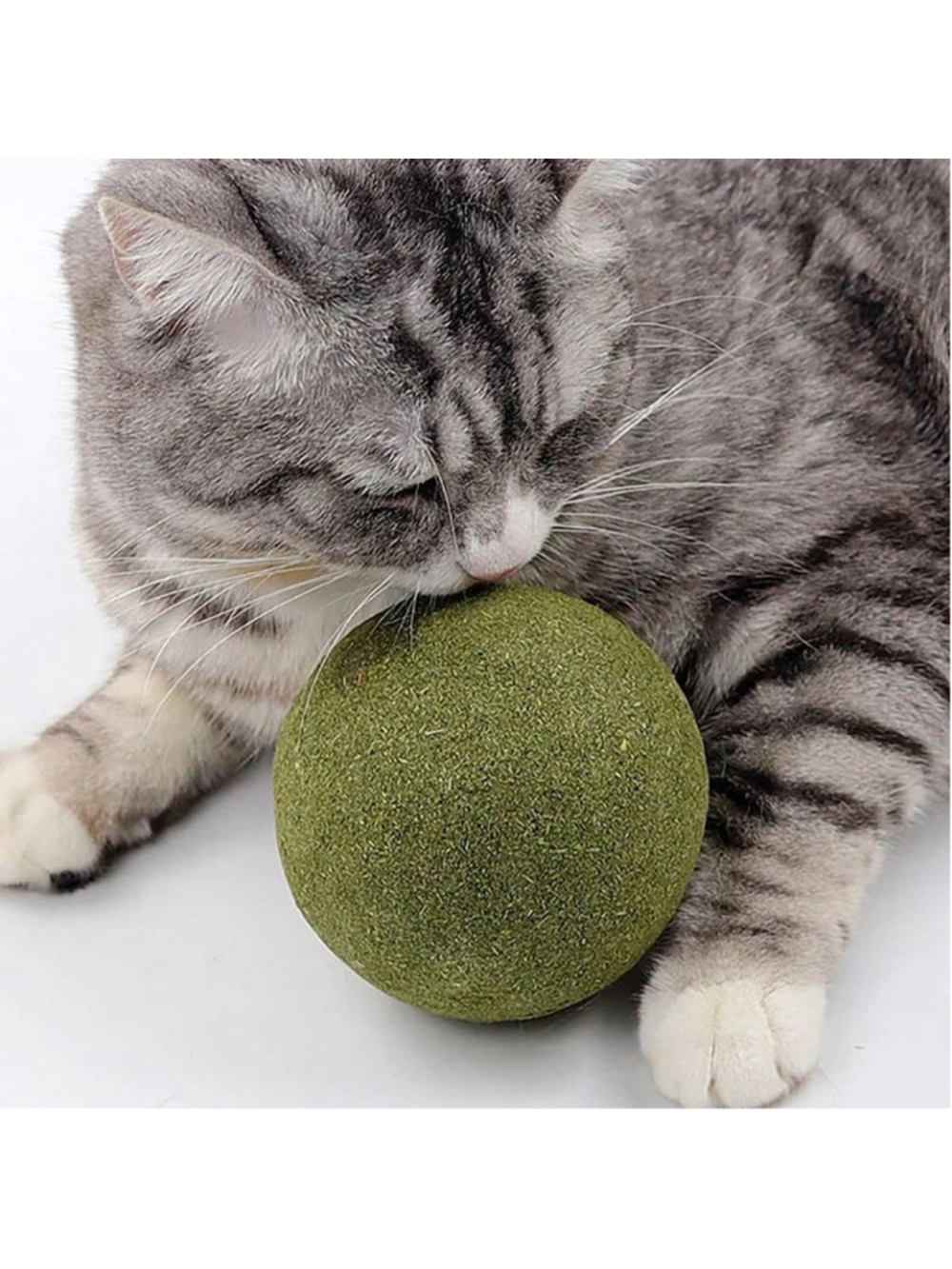 Huge Catnip Ball 3.94 in For Indoor Cats Teeth Cleaning Lick Dental Chew Toys